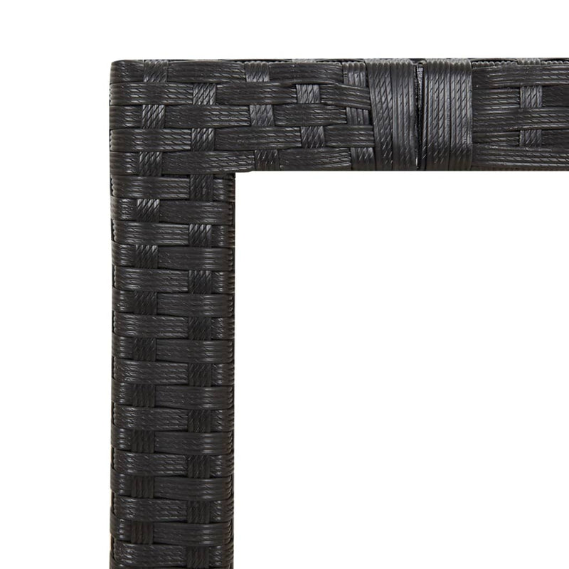 5 Piece Garden Dining Set with Cushions Black Poly Rattan Payday Deals