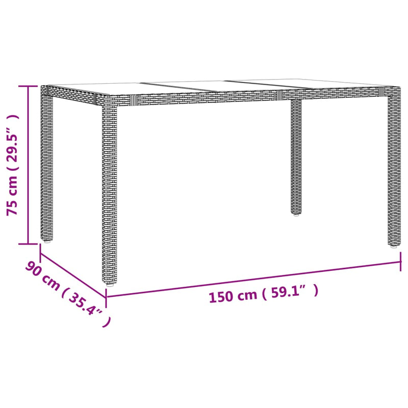 5 Piece Garden Dining Set with Cushions Black Poly Rattan Payday Deals