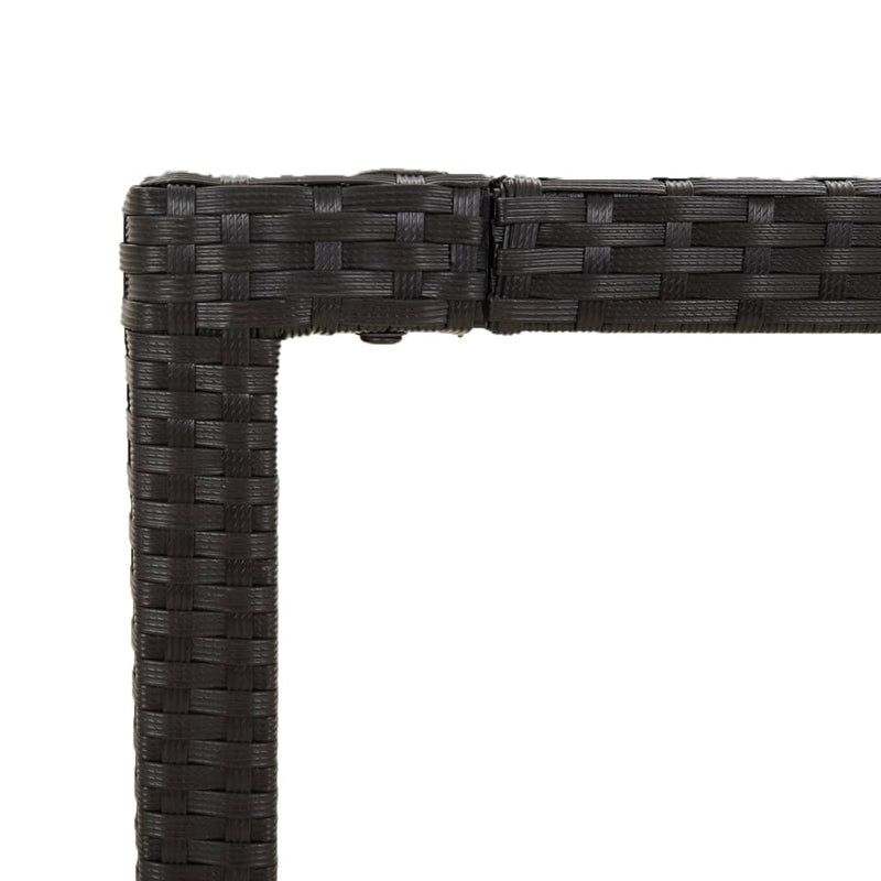 5 Piece Garden Dining Set with Cushions Black Poly Rattan Payday Deals
