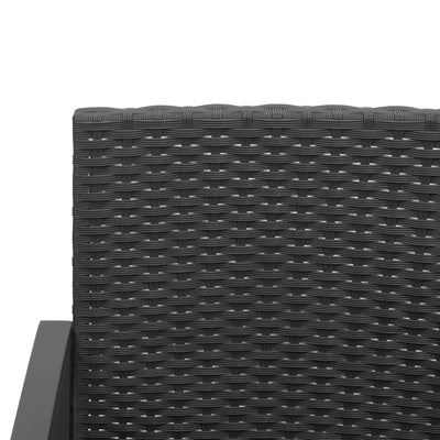 5 piece Garden Dining Set with Cushions Black PP Rattan Payday Deals
