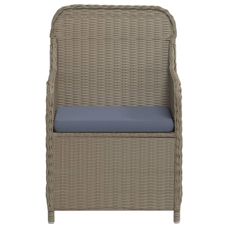 5 Piece Garden Dining Set with Cushions Brown Payday Deals