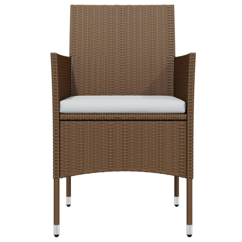 5 Piece Garden Dining Set with Cushions Brown and Black Payday Deals