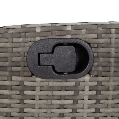 5 Piece Garden Dining Set with Cushions Grey Poly Rattan Payday Deals