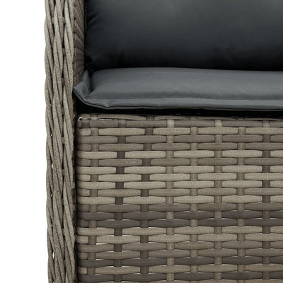5 Piece Garden Dining Set with Cushions Grey Poly Rattan Payday Deals
