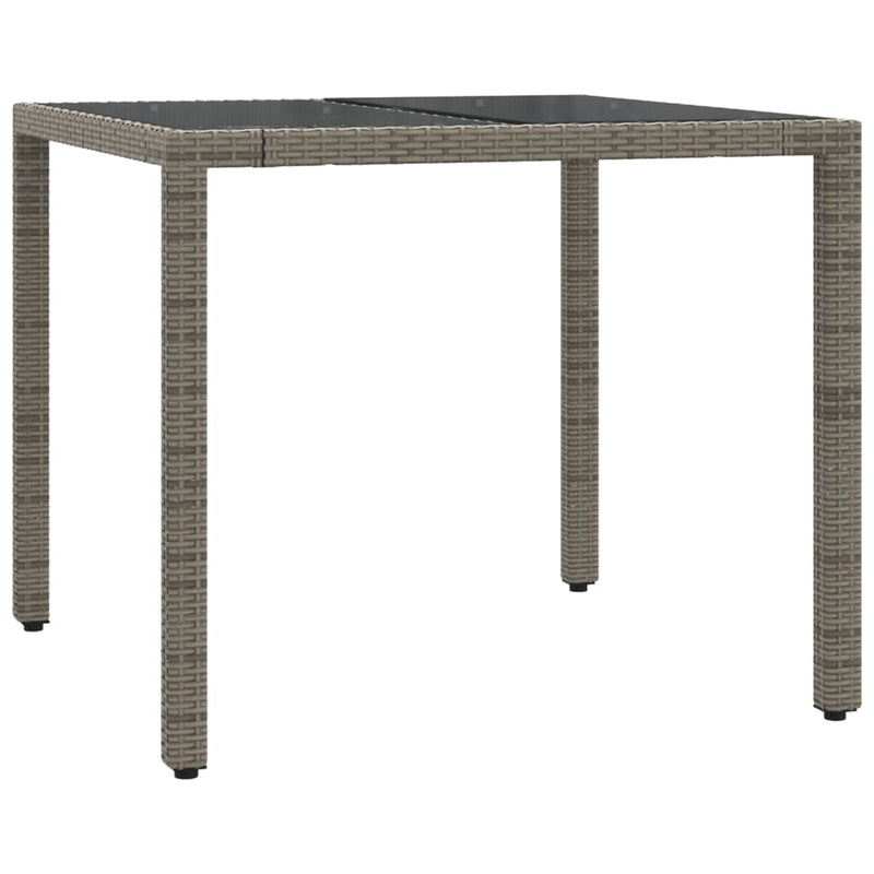 5 Piece Garden Dining Set with Cushions Grey Poly Rattan Payday Deals