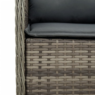 5 Piece Garden Dining Set with Cushions Grey Poly Rattan Payday Deals