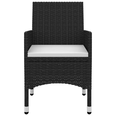 5 Piece Garden Dining Set with Cushions Poly Rattan and Glass Payday Deals
