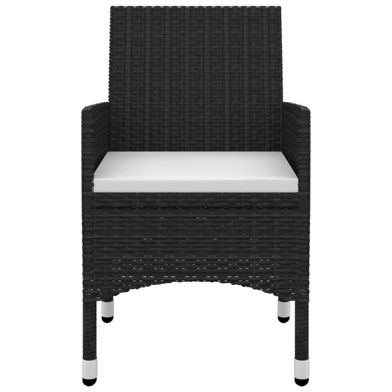 5 Piece Garden Dining Set with Cushions Poly Rattan and Glass Payday Deals