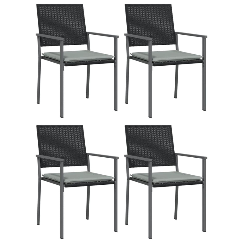 5 Piece Garden Dining Set with Cushions Poly Rattan and Steel Payday Deals