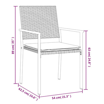 5 Piece Garden Dining Set with Cushions Poly Rattan and Steel Payday Deals