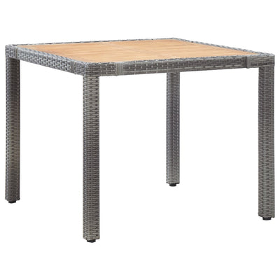 5 Piece Garden Dining Set with Cushions Poly Rattan Grey Payday Deals