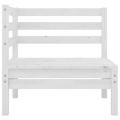 5 Piece Garden Lounge Set White Solid Pinewood Payday Deals