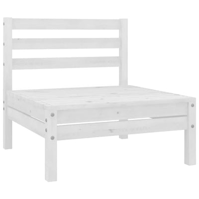 5 Piece Garden Lounge Set White Solid Pinewood Payday Deals