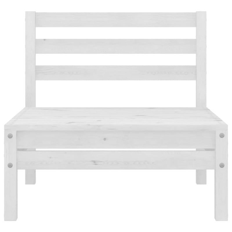 5 Piece Garden Lounge Set White Solid Pinewood Payday Deals