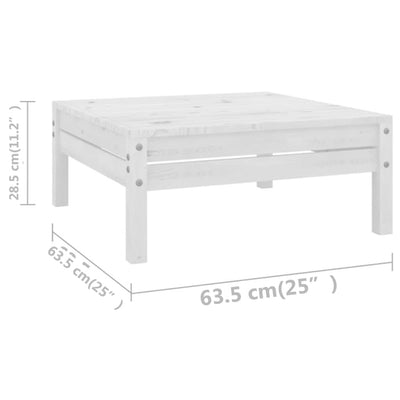 5 Piece Garden Lounge Set White Solid Pinewood Payday Deals
