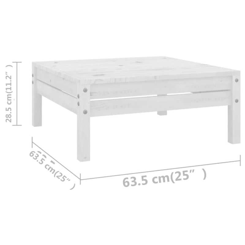 5 Piece Garden Lounge Set White Solid Pinewood Payday Deals