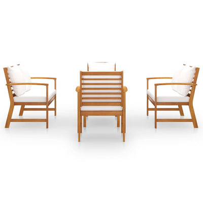 5 Piece Garden Lounge Set with Cushion Solid Acacia Wood Payday Deals