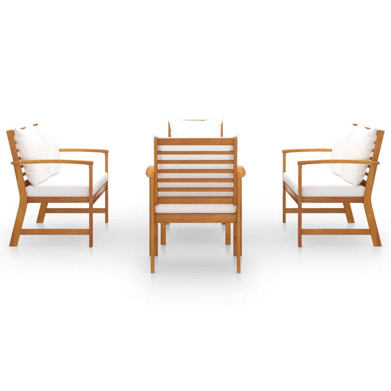 5 Piece Garden Lounge Set with Cushion Solid Acacia Wood Payday Deals