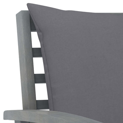 5 Piece Garden Lounge Set with Cushion Solid Acacia Wood Grey Payday Deals