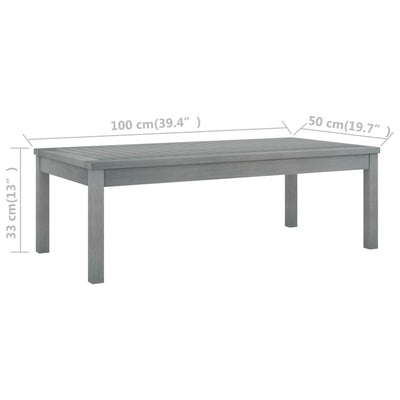 5 Piece Garden Lounge Set with Cushion Solid Acacia Wood Grey Payday Deals