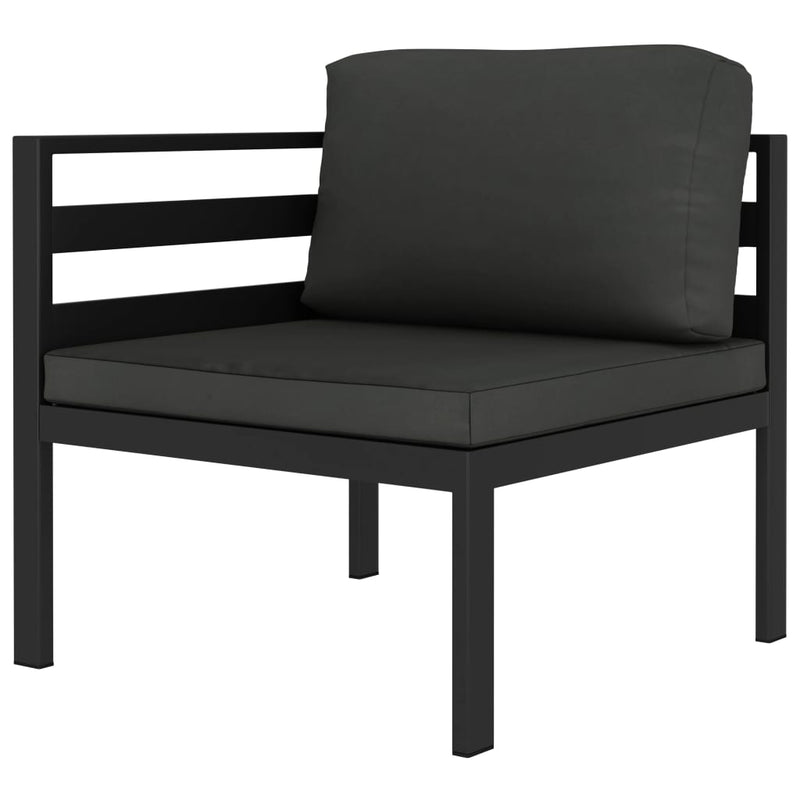 5 Piece Garden Lounge Set with Cushions Aluminium Anthracite Payday Deals