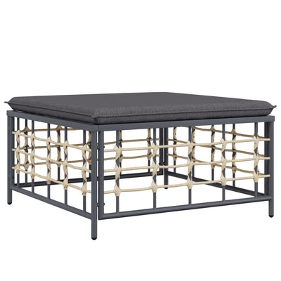 5 Piece Garden Lounge Set with Cushions Anthracite Poly Rattan Payday Deals