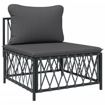 5 Piece Garden Lounge Set with Cushions Anthracite Steel Payday Deals