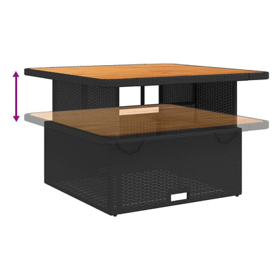5 Piece Garden Lounge Set with Cushions Black Poly Rattan Payday Deals