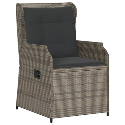 5 Piece Garden Lounge Set with Cushions Grey Poly Rattan Payday Deals