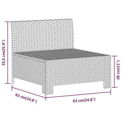 5 Piece Garden Lounge Set with Cushions Grey Poly Rattan Payday Deals