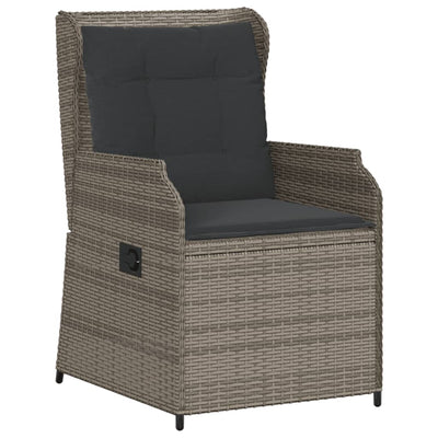 5 Piece Garden Lounge Set with Cushions Grey Poly Rattan Payday Deals