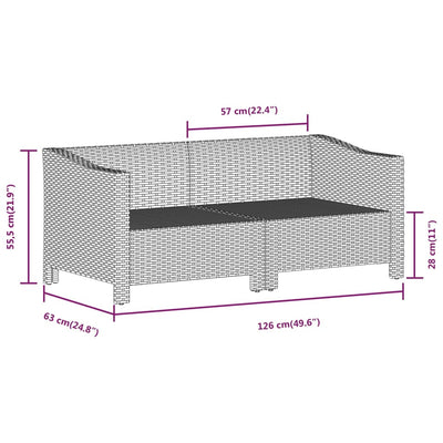 5 Piece Garden Lounge Set with Cushions Grey Poly Rattan Payday Deals