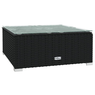 5 Piece Garden Lounge Set with Cushions Poly Rattan Black Payday Deals
