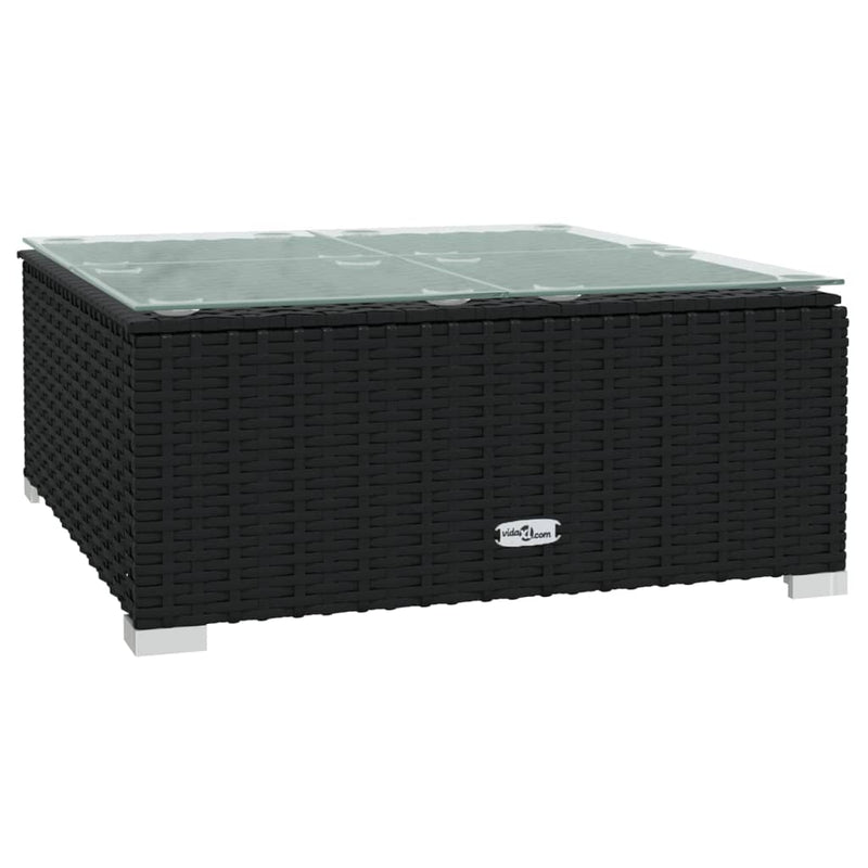 5 Piece Garden Lounge Set with Cushions Poly Rattan Black Payday Deals