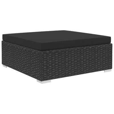 5 Piece Garden Lounge Set with Cushions Poly Rattan Black Payday Deals