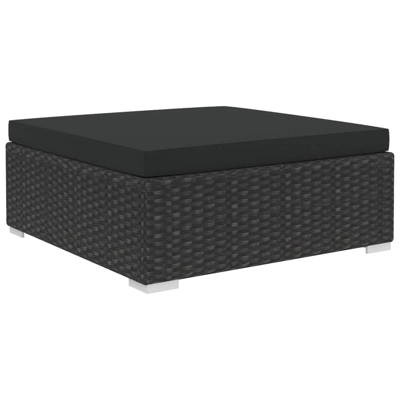 5 Piece Garden Lounge Set with Cushions Poly Rattan Black Payday Deals