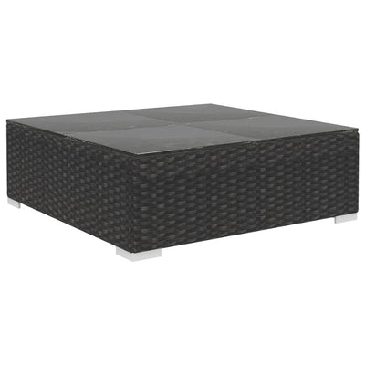 5 Piece Garden Lounge Set with Cushions Poly Rattan Black Payday Deals