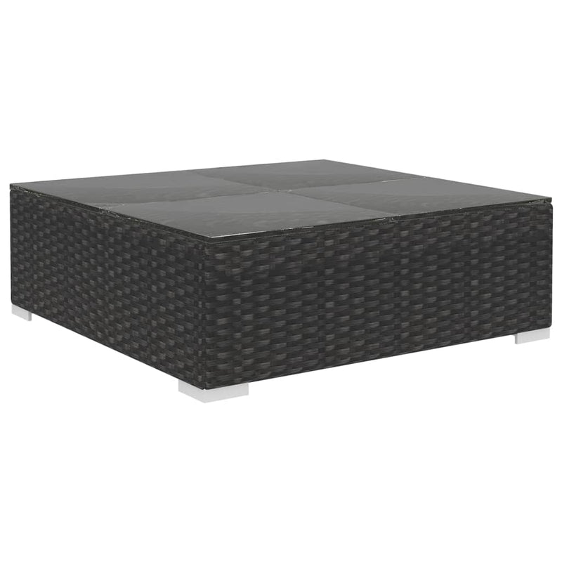5 Piece Garden Lounge Set with Cushions Poly Rattan Black Payday Deals