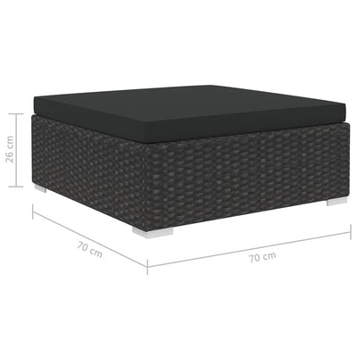 5 Piece Garden Lounge Set with Cushions Poly Rattan Black Payday Deals