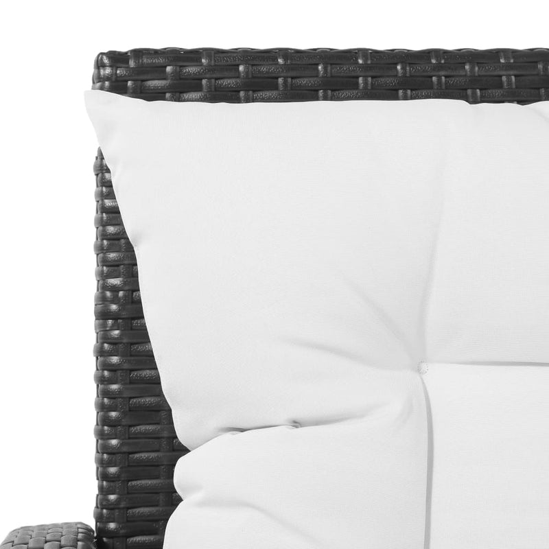 5 Piece Garden Lounge Set with Cushions Poly Rattan Black Payday Deals