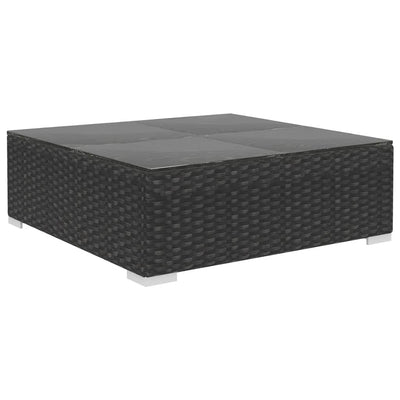 5 Piece Garden Lounge Set with Cushions Poly Rattan Black Payday Deals