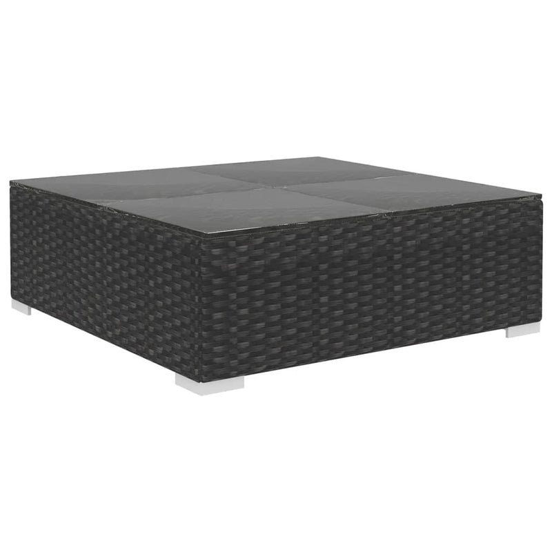 5 Piece Garden Lounge Set with Cushions Poly Rattan Black Payday Deals