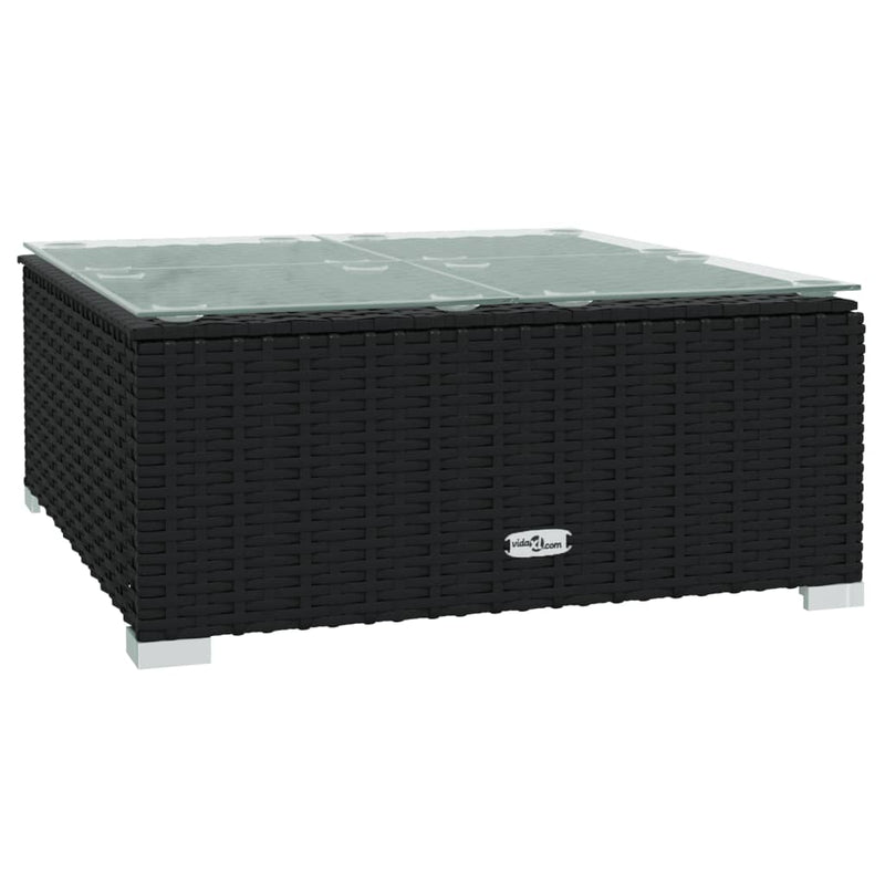 5 Piece Garden Lounge Set with Cushions Poly Rattan Black Payday Deals