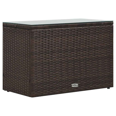 5 Piece Garden Lounge Set with Cushions Poly Rattan Brown Payday Deals
