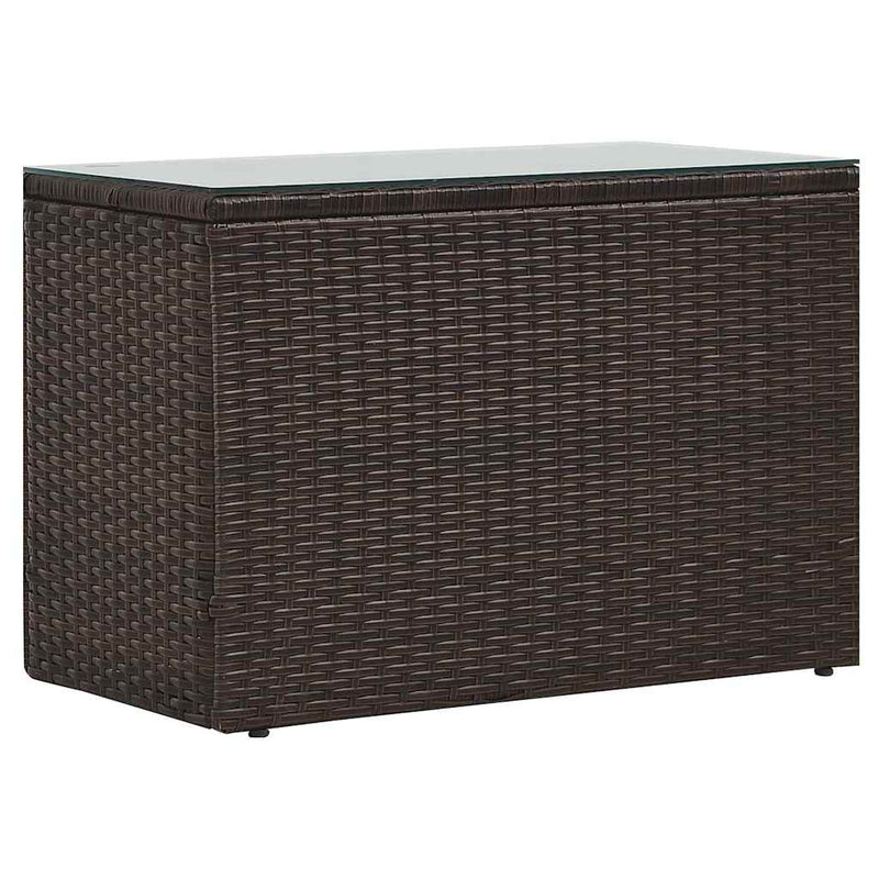 5 Piece Garden Lounge Set with Cushions Poly Rattan Brown Payday Deals
