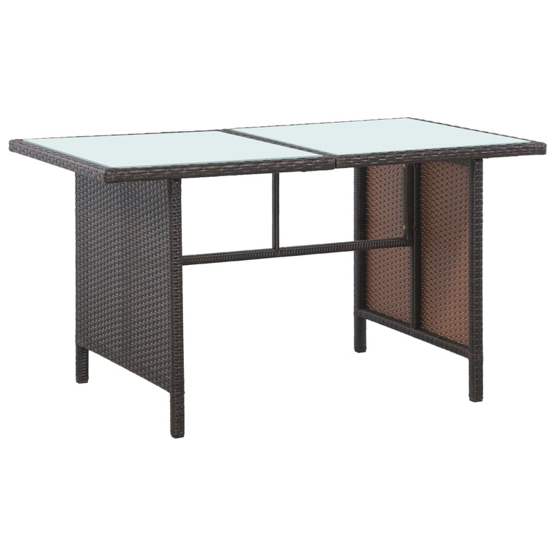 5 Piece Garden Lounge Set with Cushions Poly Rattan Brown Payday Deals