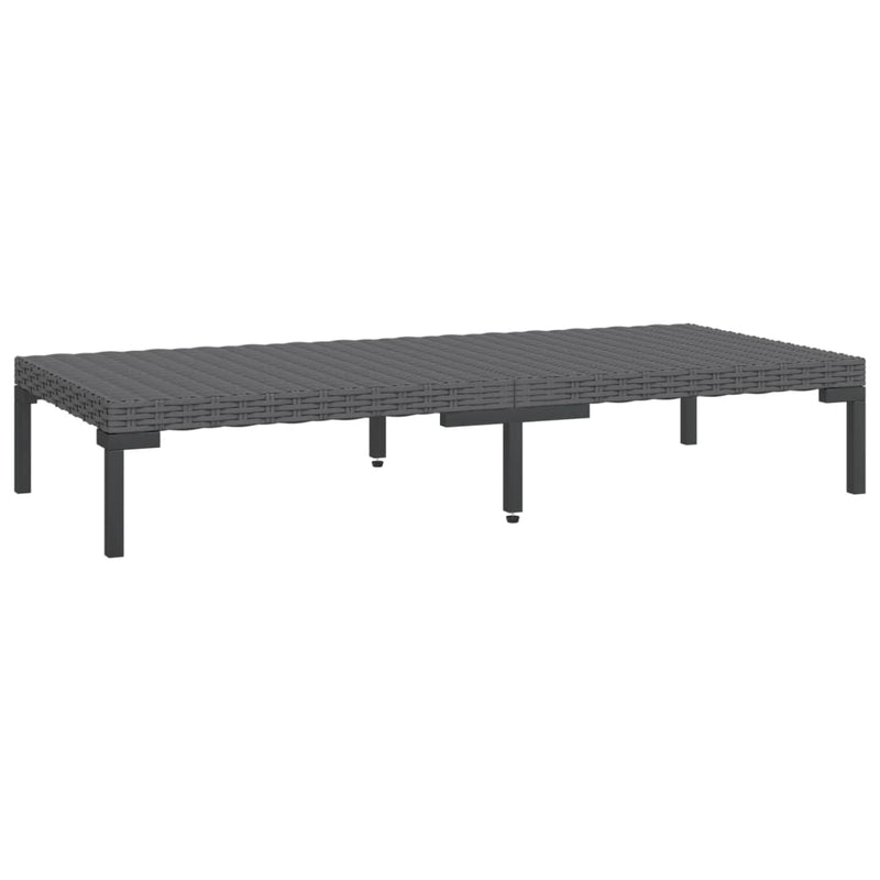 5 Piece Garden Lounge Set with Cushions Poly Rattan Dark Grey Payday Deals
