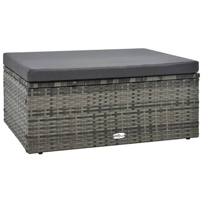 5 Piece Garden Lounge Set with Cushions Poly Rattan Grey Payday Deals