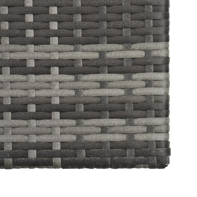 5 Piece Garden Lounge Set with Cushions Poly Rattan Grey Payday Deals