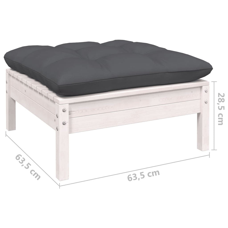 5 Piece Garden Lounge Set with Cushions Solid Pinewood Payday Deals